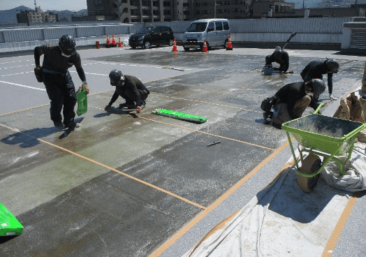 レジンモルタル養生